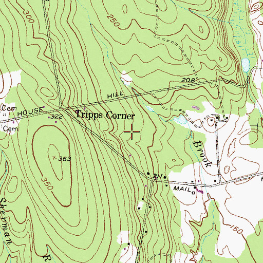 Topographic Map of Willcox Lot, RI