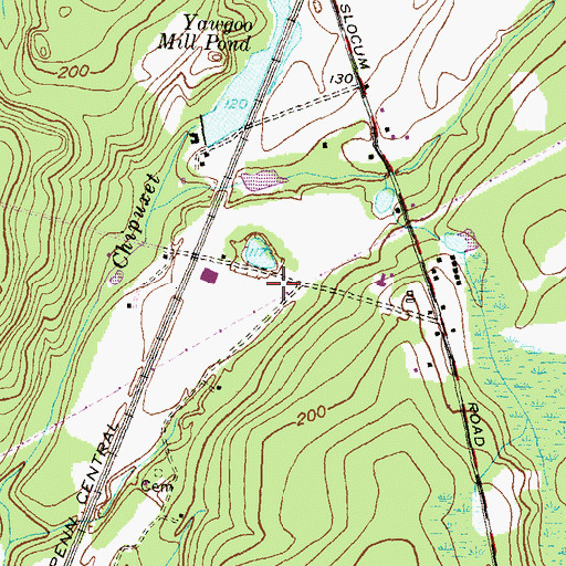 Topographic Map of Yawgoo School (historical), RI