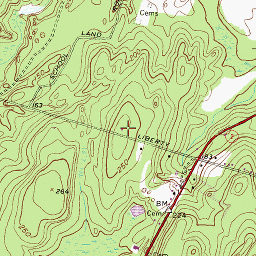Topographic Map of Yawgoo Valley Ski and Recreation Area, RI