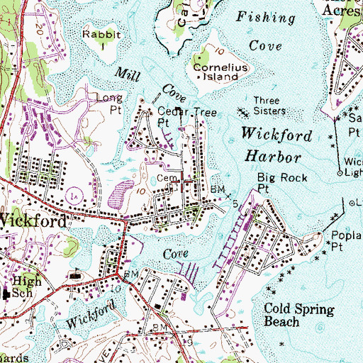 Topographic Map of Eliphalet Young Plot, RI