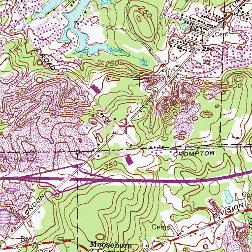 Topographic Map of Balm of Gilead Corner, RI