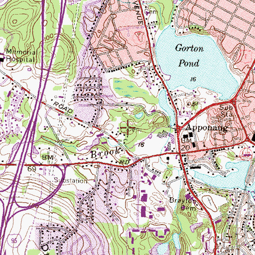 Topographic Map of Captain Samuel Greene Lot, RI