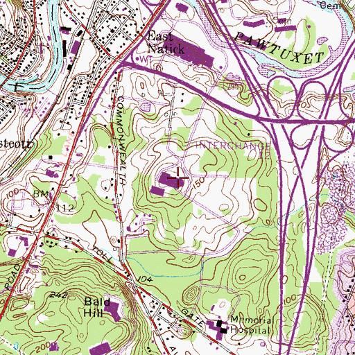 Topographic Map of Community College of Rhode Island Learning Resources Center, RI