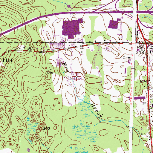 Topographic Map of East Greenwich Golf Course, RI