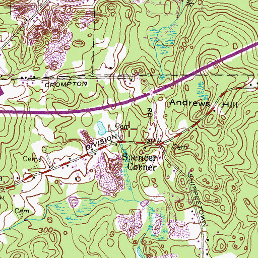 Topographic Map of Bailey - Brayton Plot, RI