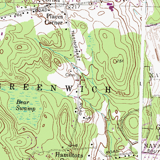 Topographic Map of Caleb Cooke Plot, RI