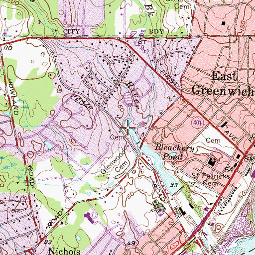 Topographic Map of Payne - Spencer Plot, RI