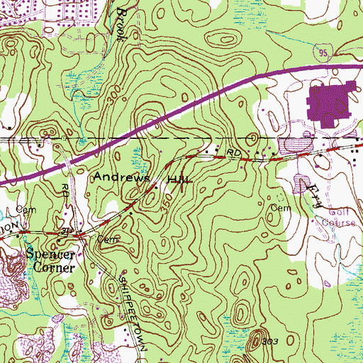 Topographic Map of Joseph Card Plot, RI