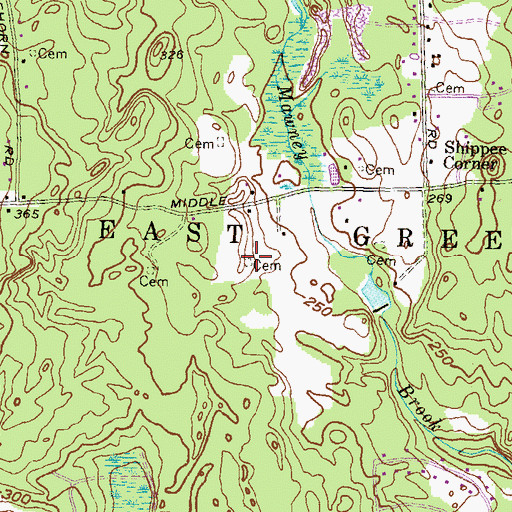 Topographic Map of Joanna Vaughn Plot, RI