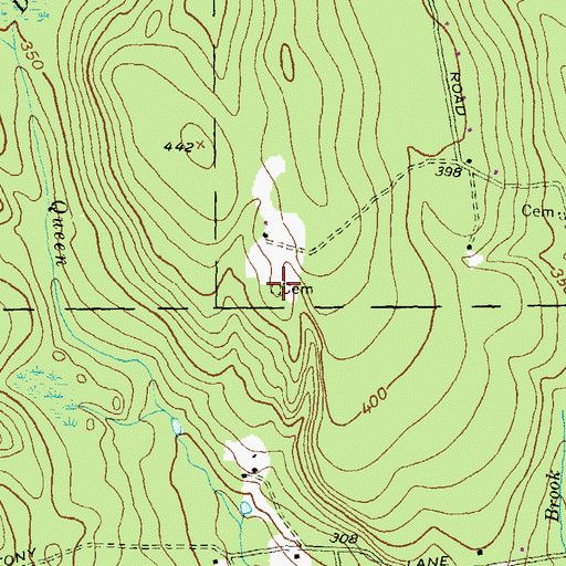 Topographic Map of East Greenwich Historical Cemetery Number 70, RI