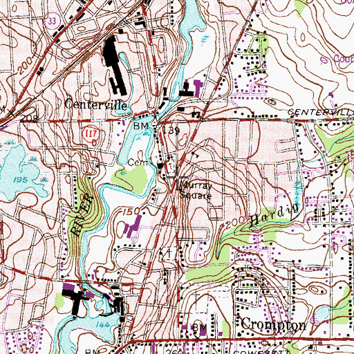 Topographic Map of Emanuel Lutheran Church, RI