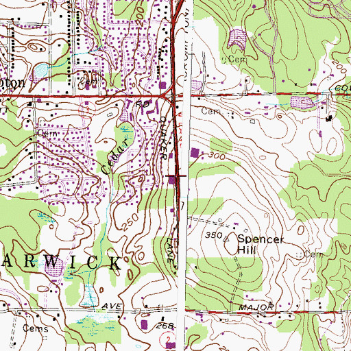 Topographic Map of Francis B Sargent Rehabilitation Center, RI