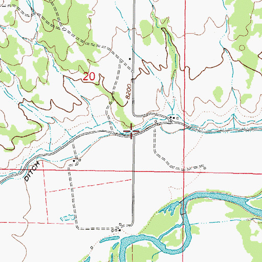 Topographic Map of Anaconda Ditch, CO