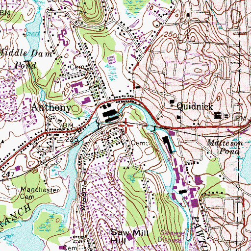 Topographic Map of General Nathaniel Green Homestead, RI