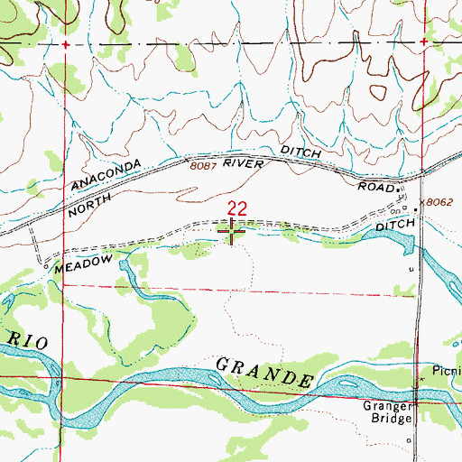Topographic Map of Meadow Ditch, CO