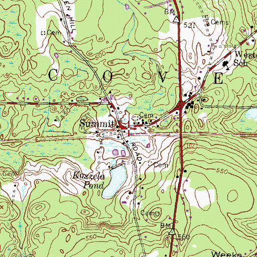 Topographic Map of Greene Post Office, RI