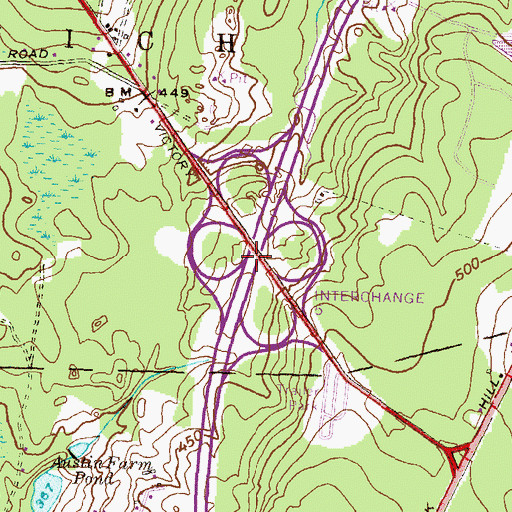 Topographic Map of Interchange 5, RI