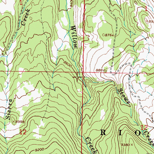 Topographic Map of Stowe Creek, CO