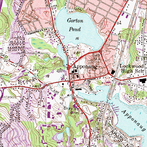 Topographic Map of Kent County Chamber of Commerce, RI
