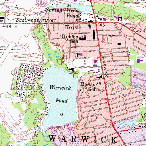 Topographic Map of Lakeside Preventorium (historical), RI