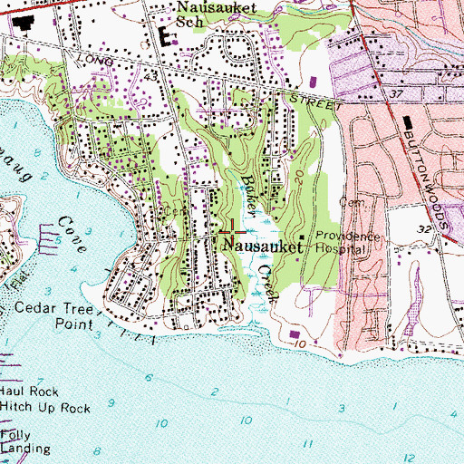 Topographic Map of William Marble Lot, RI