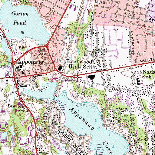 Topographic Map of Mowry - Knight - Mott Lot Cemetery, RI