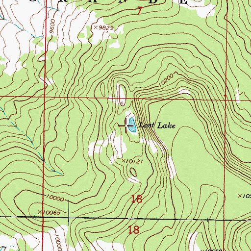 Topographic Map of Lost Lake, CO