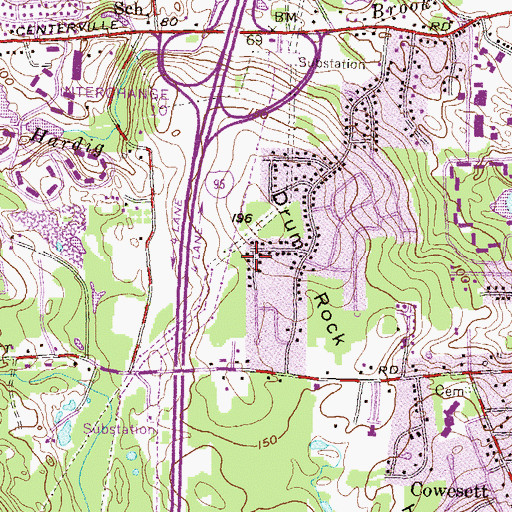 Topographic Map of Nathaniel Arnold Plot, RI