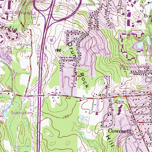 Topographic Map of National Foundation for Gifted and Creative Children Library, RI