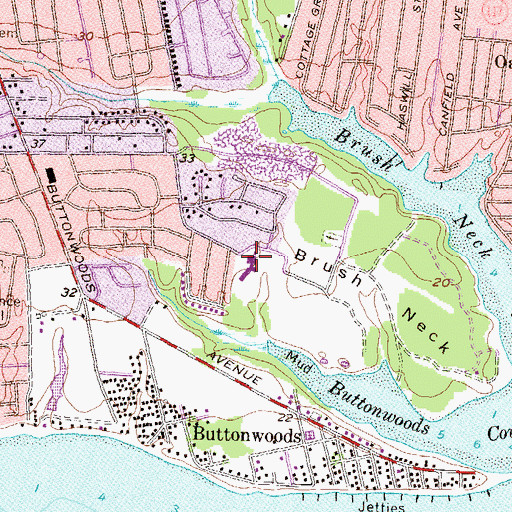 Topographic Map of Park School, RI