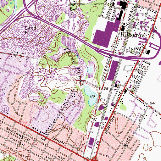 Topographic Map of Perry Plot, RI