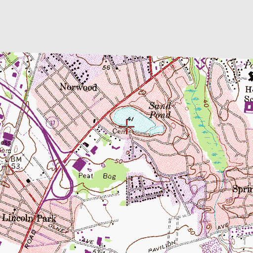 Topographic Map of Phillips - Moone - Jenkins Lot, RI