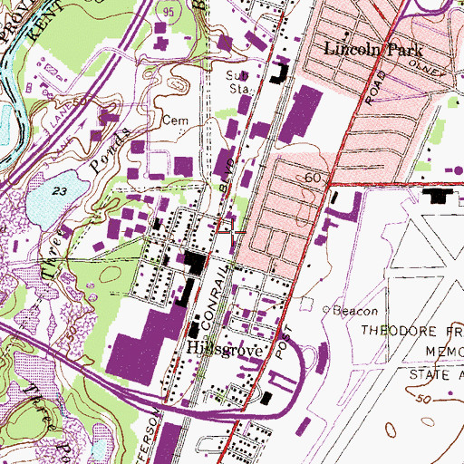 Topographic Map of Saint Francis School, RI