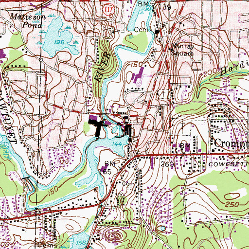 Topographic Map of Saint John the Baptist Church, RI