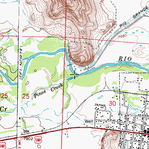 Topographic Map of Pinos Creek, CO