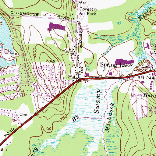 Topographic Map of Spring Lake School (historical), RI