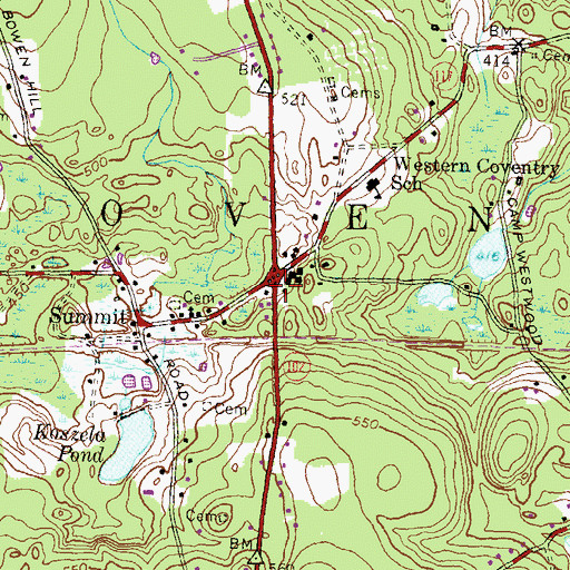 Topographic Map of Summit Free Library, RI