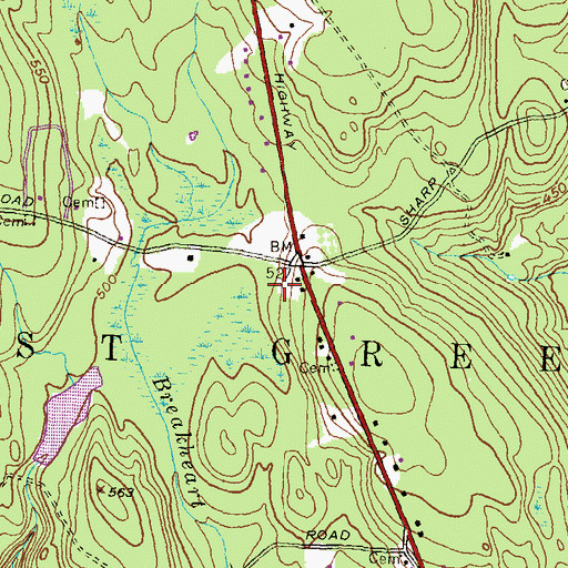 Topographic Map of University of Rhode Island Alton Jones Campus, RI