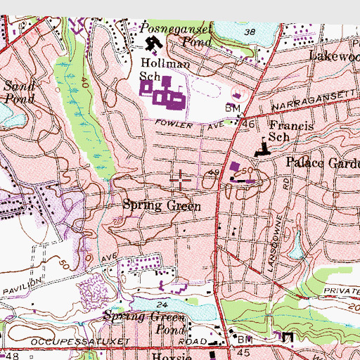 Topographic Map of Utter - Arnold - Rhodes Plot, RI