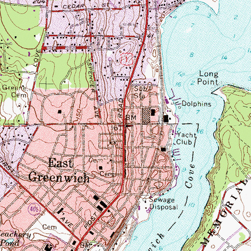 Topographic Map of Varnum Military Museum, RI