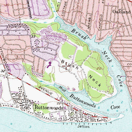 Topographic Map of Warwick Bible Chapel, RI