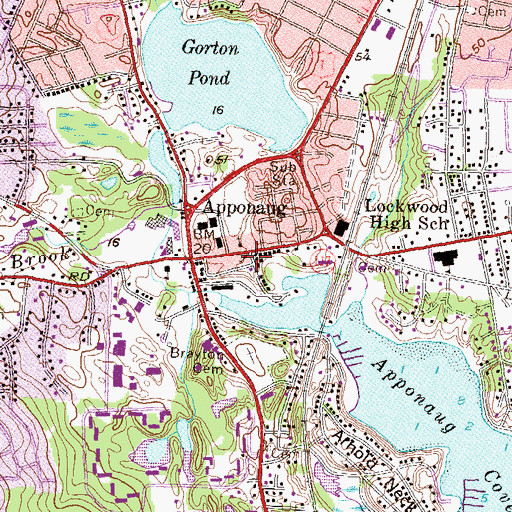 Topographic Map of Warwick Central Baptist Church, RI