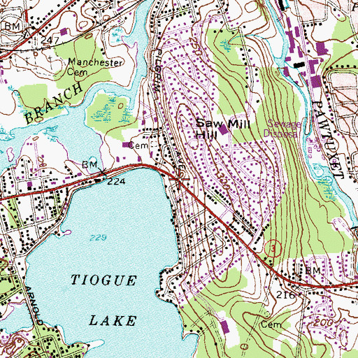 Topographic Map of West Bay Collaborative School, RI