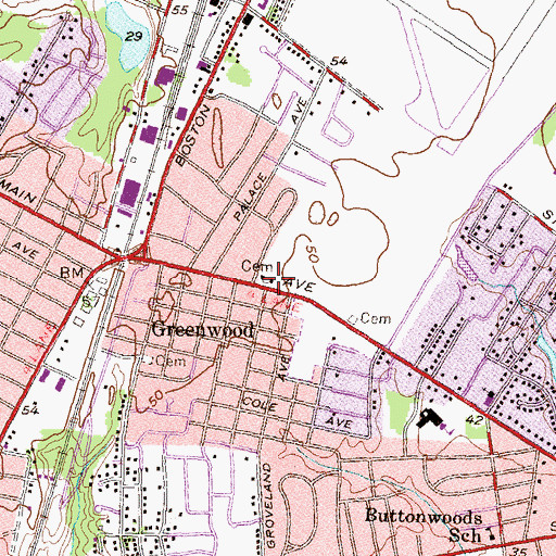 Topographic Map of William J Cole Plot, RI