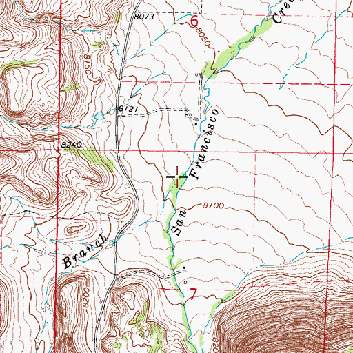 Topographic Map of Spring Branch, CO