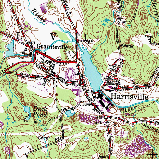 Topographic Map of Berean Baptist Church, RI