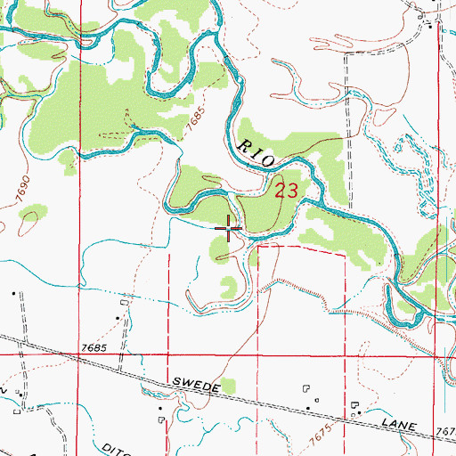 Topographic Map of Consolidated Slough, CO