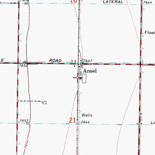 Topographic Map of Ansel, CO