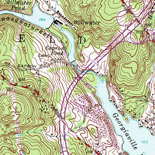 Topographic Map of Capron Memorial Bridge, RI