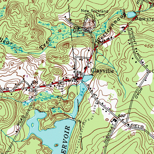 Topographic Map of Clayville Historic District, RI